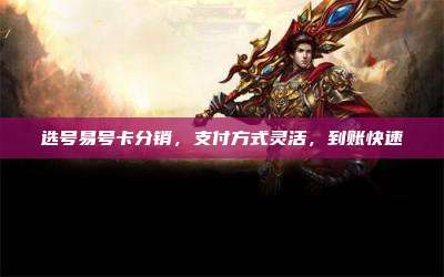 选号易号卡分销,支付方式灵活,到账快速