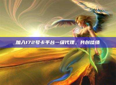 加入172号卡平台一级代理,共创佳绩