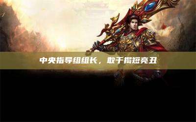 中央指导组组长,敢于揭短亮丑
