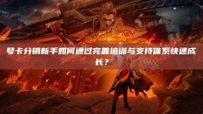 号卡分销新手如何通过完善培训与支持体系快速成长?
