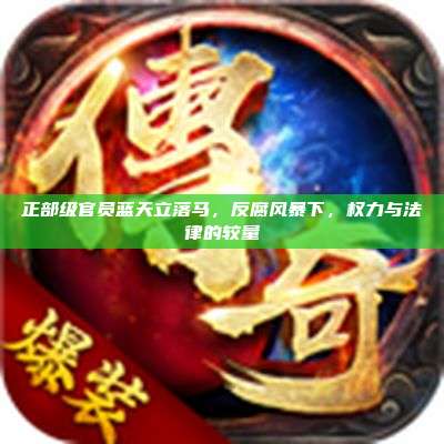 正部级官员蓝天立落马,反腐风暴下,权力与法律的较量