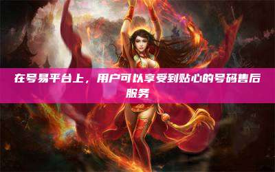 在号易平台上，用户可以享受到贴心的号码售后服务