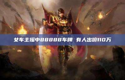 女车主摇中88888车牌 有人出价110万