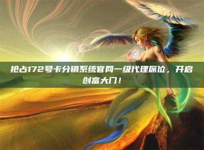抢占172号卡分销系统官网一级代理席位，开启创富大门！