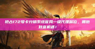 抢占172号卡分销系统官网一级代理席位，拥抱致富机遇！
