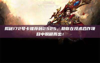 揭秘172号卡推荐码2525，助你在技术合作项目中脱颖而出！