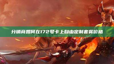 分销商如何在172号卡上自由定制套餐价格