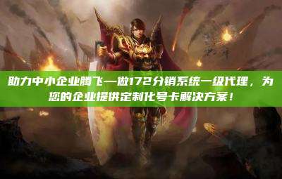 助力中小企业腾飞—做172分销系统一级代理，为您的企业提供定制化号卡解决方案！