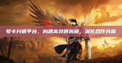 号卡分销平台,构建高效供应链,深化合作共赢