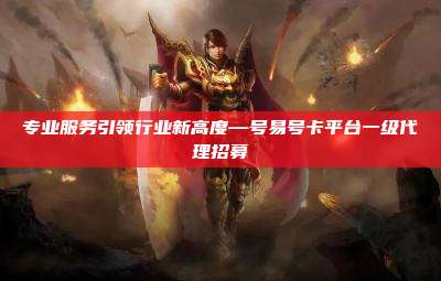 专业服务引领行业新高度—号易号卡平台一级代理招募