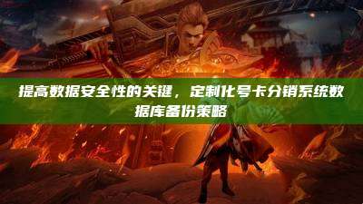 提高数据安全性的关键,定制化号卡分销系统数据库备份策略