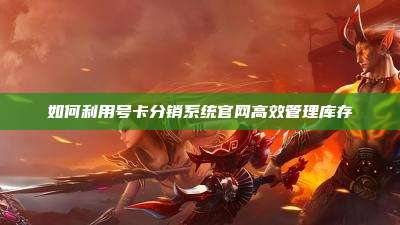 如何利用号卡分销系统官网高效管理库存
