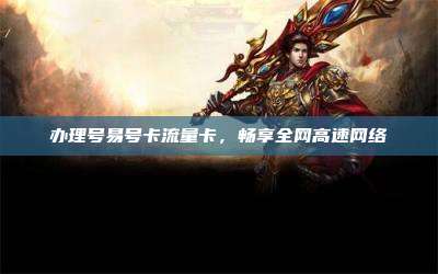 办理号易号卡流量卡，畅享全网高速网络