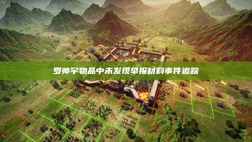 罗帅宇物品中未发现举报材料事件追踪
