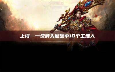 上海—一块砖头能砸中10个主理人