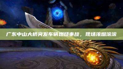 广东中山大桥突发车辆燃烧事故,现场浓烟滚滚
