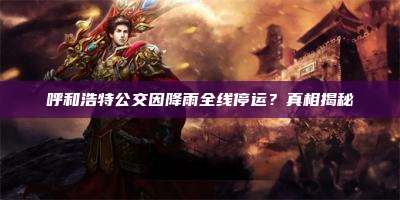 呼和浩特公交因降雨全线停运?真相揭秘