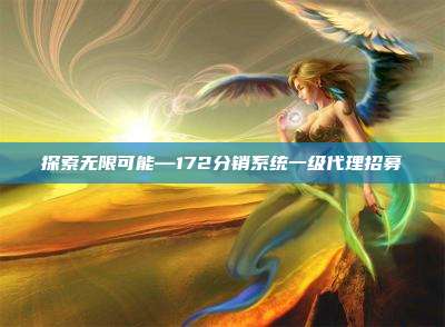 探索无限可能—172分销系统一级代理招募