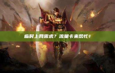 临时上网需求?流量卡来帮忙!