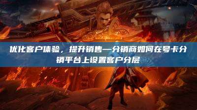 优化客户体验，提升销售—分销商如何在号卡分销平台上设置客户分层