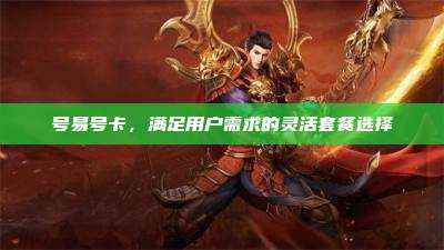 号易号卡，满足用户需求的灵活套餐选择