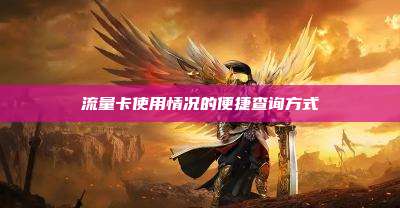 流量卡使用情况的便捷查询方式