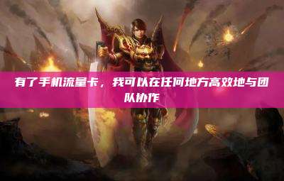 有了手机流量卡，我可以在任何地方高效地与团队协作