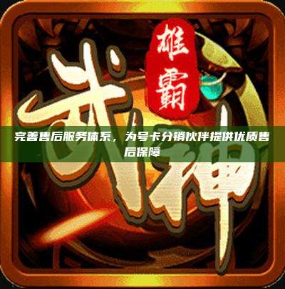 完善售后服务体系,为号卡分销伙伴提供优质售后保障