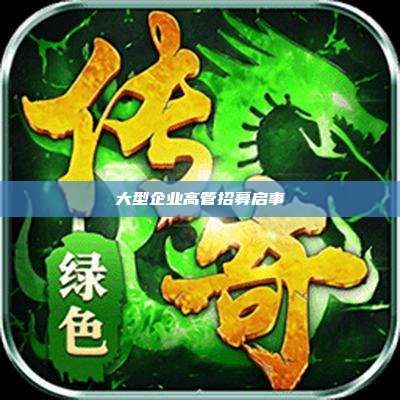 大型企业高管招募启事