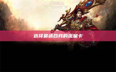 选择最适合我的流量卡